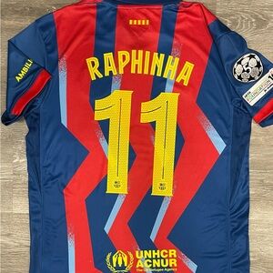 Raphinha Barcelona 4th 2025/26 Kit 11 Nike UCL #raphinha